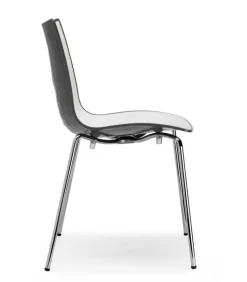 Sedia Zebra Di Scab, La Versione Con Telaio Cromato E Solo Per Indoor, Con Telaio Verniciato Anche Per Outdoor.