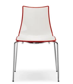 Sedia Zebra Di Scab, La Versione Con Telaio Cromato E Solo Per Indoor, Con Telaio Verniciato Anche Per Outdoor.