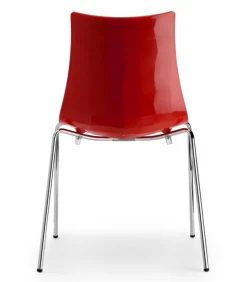 Sedia Zebra Di Scab, La Versione Con Telaio Cromato E Solo Per Indoor, Con Telaio Verniciato Anche Per Outdoor.