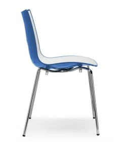 Sedia Zebra Di Scab, La Versione Con Telaio Cromato E Solo Per Indoor, Con Telaio Verniciato Anche Per Outdoor.