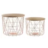 Set2 Tavolino Contenitore Intreccio Rame