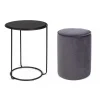 Set2 Tavolino-Pouf Annika Grigio Scuro