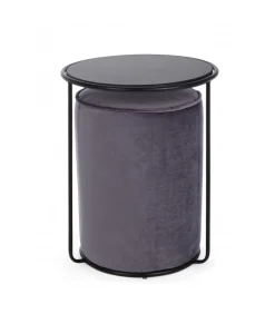 Set2 Tavolino-Pouf Annika Grigio Scuro