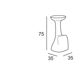 Sgabello Armillaria Di Plust, Realizzato Interamente In Italia In Polietilene.