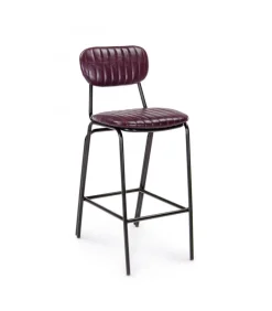 Sgabello Bar Debbie Bordeaux Vintage