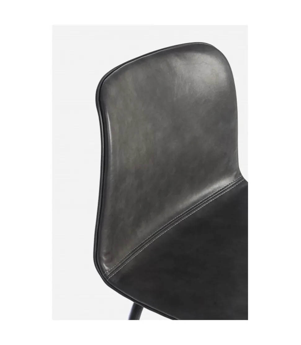 Sgabello Bar Kyra Pu Antracite Vintage