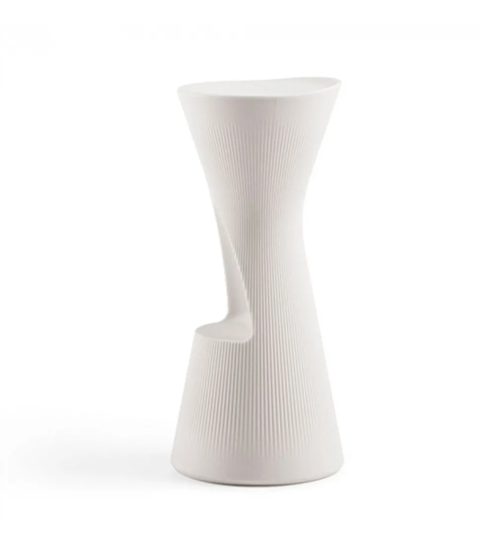 Sgabello Da Giardino In Polietilene, Accessoriabile Di Luce A Led E Kit Di Fissaggio.