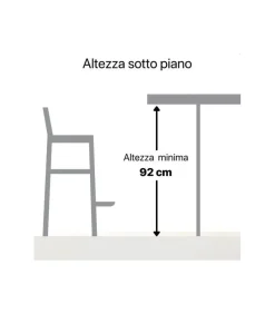 Sgabello Kate 2344 H75 Di Scab, Realizzato In Italia In Tecnopolimero Rinforzato In Fibra Di Vetro.