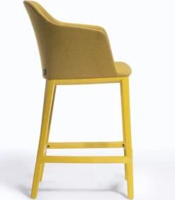 Sgabello Manaa St Con Seduta Imbottita E Rivestita.