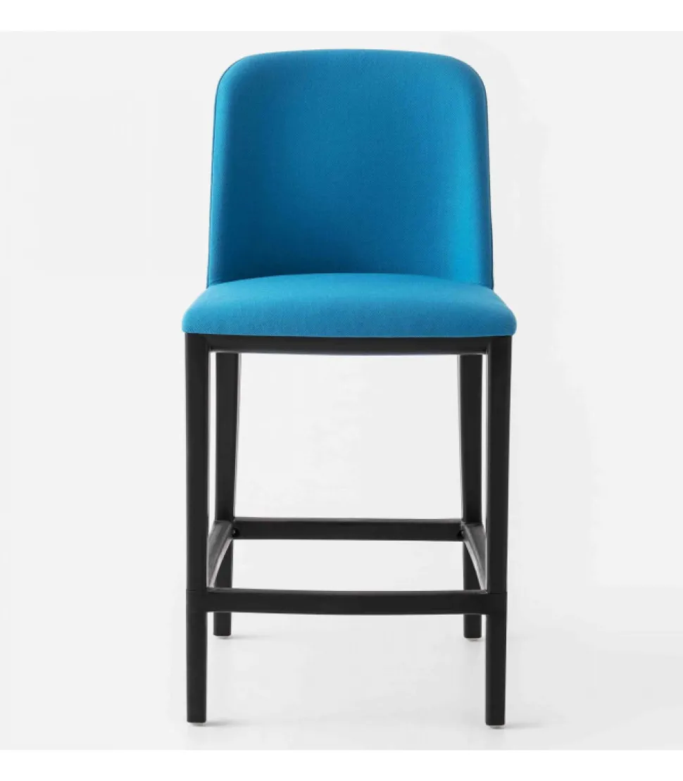 Sgabello Manaa St S Con Seduta Imbottita E Rivestita.