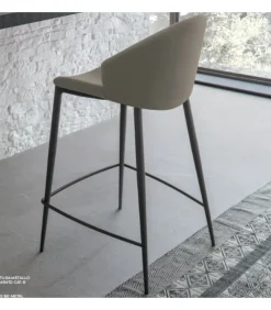 Sgabello Paris S, Imbottito E Rivestito.