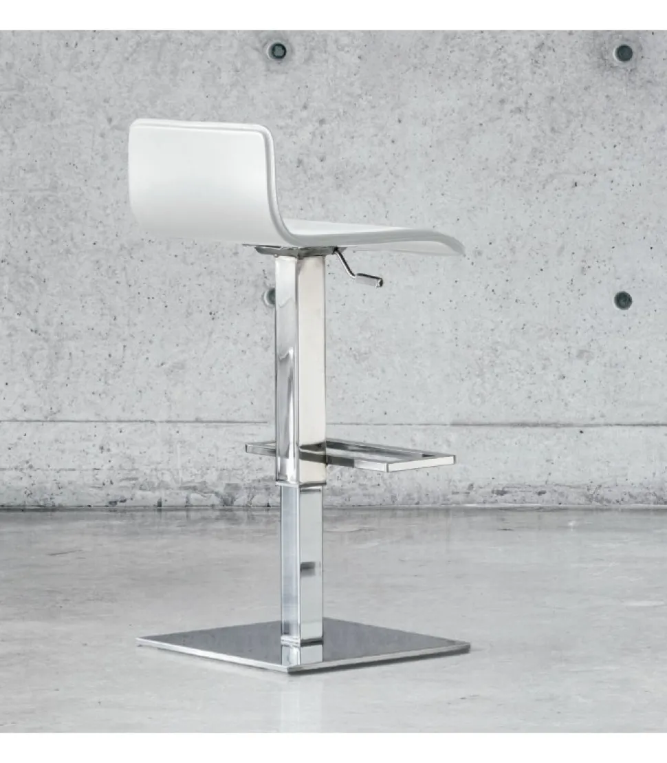 Sgabello Regolabile Campus Air, Base Cromata Piatto Quadro
