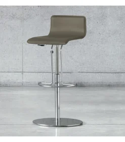 Sgabello Regolabile Clio Air, Base Cromo Con Piatto Tondo