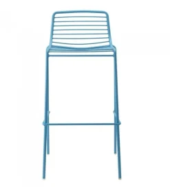 Sgabello Summer Di Scab, Con Seduta Alta 65 Cm, Realizzato In Acciaio Zincato E Verniciato Per L'Outdoor.