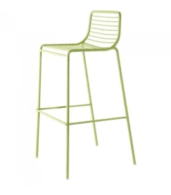 Sgabello Summer Di Scab, Con Seduta Alta 65 Cm, Realizzato In Acciaio Zincato E Verniciato Per L'Outdoor.