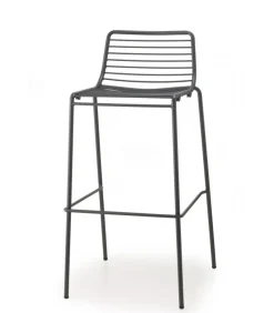 Sgabello Summer Di Scab, Con Seduta Alta 65 Cm, Realizzato In Acciaio Zincato E Verniciato Per L'Outdoor.