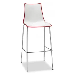 Sgabello Zebra Bicolore Di Scab, Con Seduta H 80 Cm, Ottimo Per Ambienti Contract Come Banconi Bar.