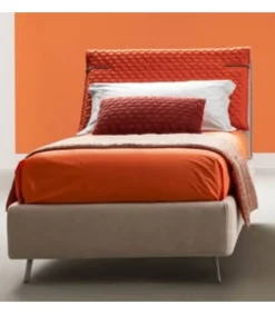 Spin Compatto, Letto Contenitore Imbottito Con Rivestimento Della Testiera Reversibile