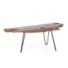 Tavolino Adanya 100X40 Piano In Radici Di Teak Con Fintura Naturale