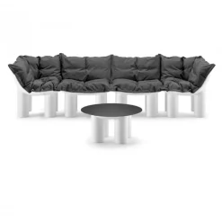 Tavolino Atene Di Plust, In Polietilene Per Indoor E Outdoor, Realizzato In Italia.