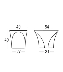 Tavolino Enta Di Plust, In Polietilene Laccato Con Finiture Metallizzate, 100% Made In Italy.
