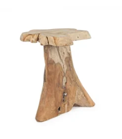 Tavolino Kavir 40X40 Struttura In Radici Di Teak, Finitura Naturale