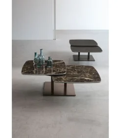 Tavolino Orbital Con Doppio Piano Rotatorio Di 180°.