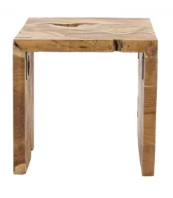Tavolino Rocio 45X45 Struttura In Legno Di Teak