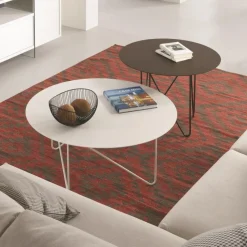 Tavolino Rotondo Shape Acciaio Verniciato A Polveri