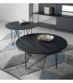 Tavolino Rotondo Shape Acciaio Verniciato A Polveri