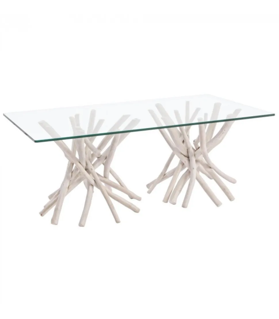 Tavolino Sahel 110 X 60 Struttura In Rami Di Teak