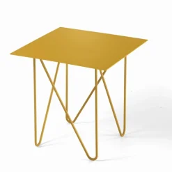 Tavolino Shape Quadrato In Acciaio Disponibile In 2 Larghezze E Altezze