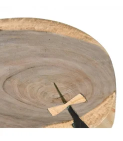 Tavolino Solidad 56X56 Top In Legno Mungur, Gambe Con Rami Di Teak