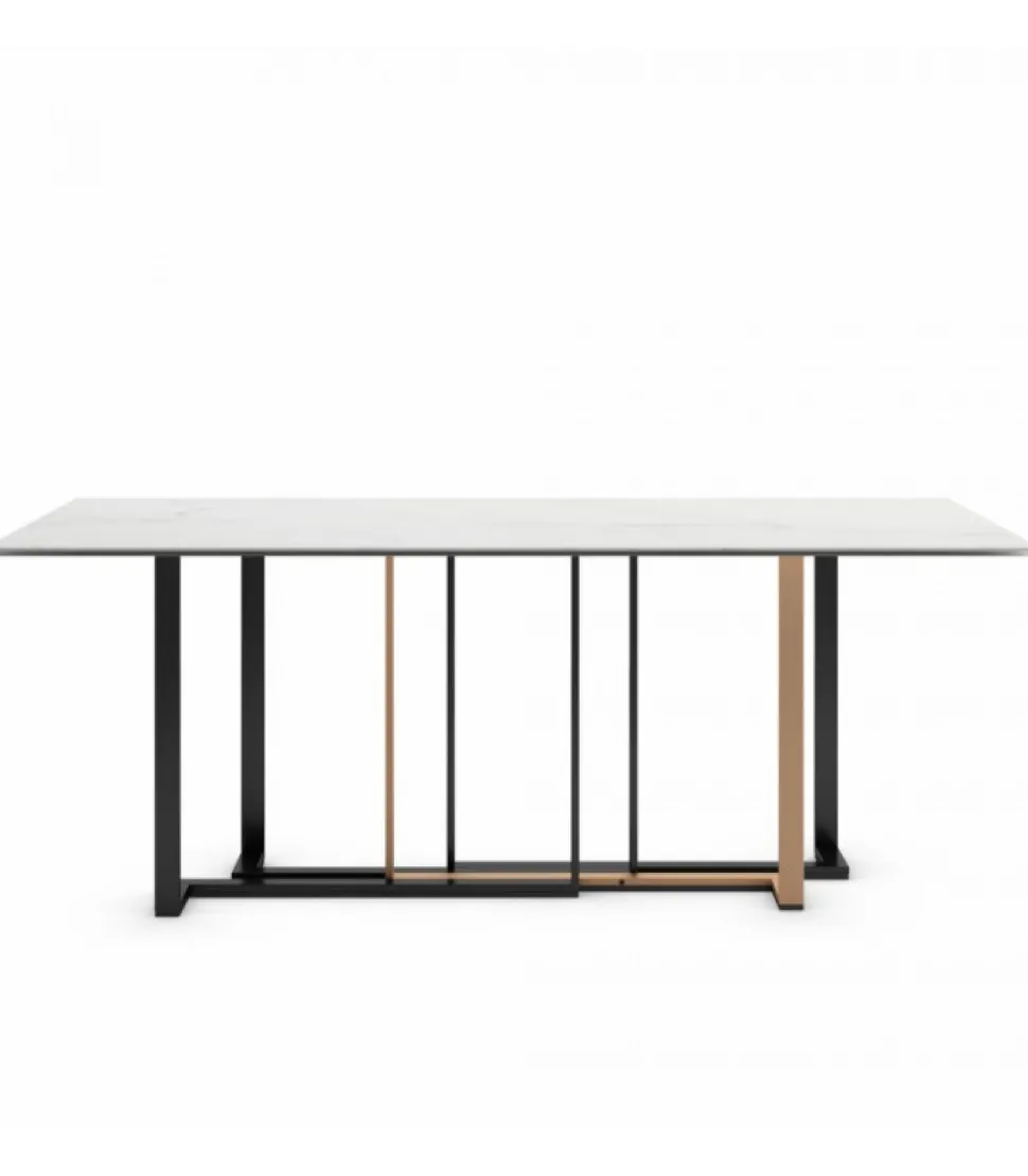 Tavolo Accademia Con Piano Rettangolare.