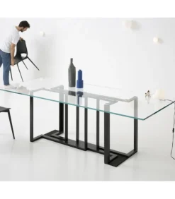 Tavolo Accademia Con Piano Rettangolare.