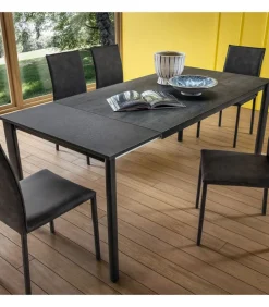 Tavolo Allungabile Con Piano Laminato, Impiallacciato O Vetro, Da 1210 Fino A 160 Cm. - Art.136Al