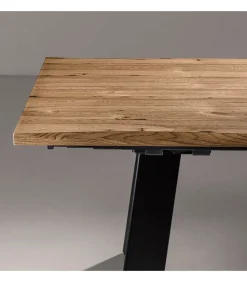 Tavolo Allungabile Dam: Struttura In Metallo E Piano Impiallacciato Con Finiture In Vernici Igienizzanti.