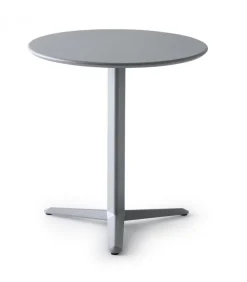 Tavolo Arket R Con Piano Rotondo In Acciaio.