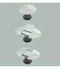 Tavolo Bamboo Con Basamento In Metallo