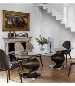 Tavolo Big Firenze Con Piano Ovale.