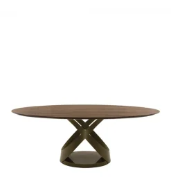 Tavolo Capri, Con Piano Ovale O Rotondo.