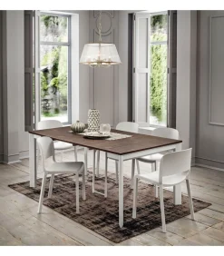 Tavolo Consolle Allungabile In Alluminio Con Piano Laminato. Chiusa Misura 50X100, Aperta Diventa 311X100 Cm. - Art S311