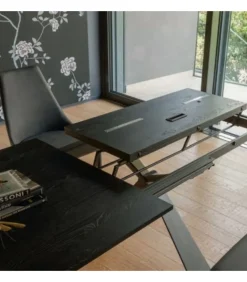 Tavolo Da Pranzo Allungabile Delta At132/160 Di Altacom, Realizzato Interamente In Italia.