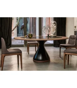 Tavolo Dolly Con Piano Rotondo.