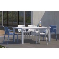 Tavolo Ercole, Realizzato In Tecnopolimero Rinforzato In Fibra Di Vetro, Per Outdoor.