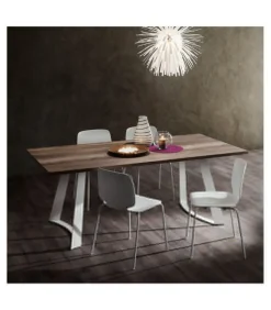 Tavolo Fisso Con Piano In Vari Materiali E Finiture E Base In Metallo. Nelle Misure 170X100 E 200 X 100 Cm