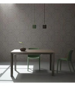 Tavolo Fisso Con Piano Laminato E Vetro E Gambe Alluiminio Anodizzato O Verniciato. L. 138 E 160 X90 Cm. - Art.Tv146