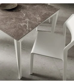 Tavolo Fisso Con Piano Laminato E Gambe In Metallo Da 120 Fino A 160 Cm. - Art.138