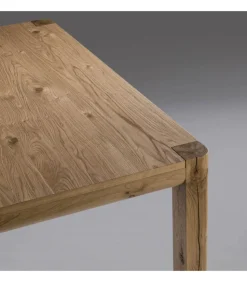 Tavolo Fisso O Allungabile, Con Piano In Listellare Impiallacciato, Disponibile In , E .