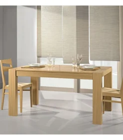 Tavolo Fisso O Allungabile Con Apertura Telescopica In Metallo E Piano Impiallacciato In Vernici Igienizzanti.